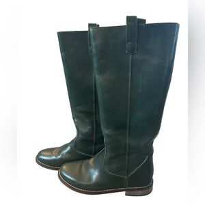 Vero Cuoio Italian Leather Dark Green Boots Size EU 35 / US 5